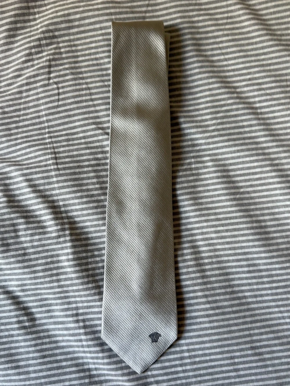 Versace Silk Silver Tie